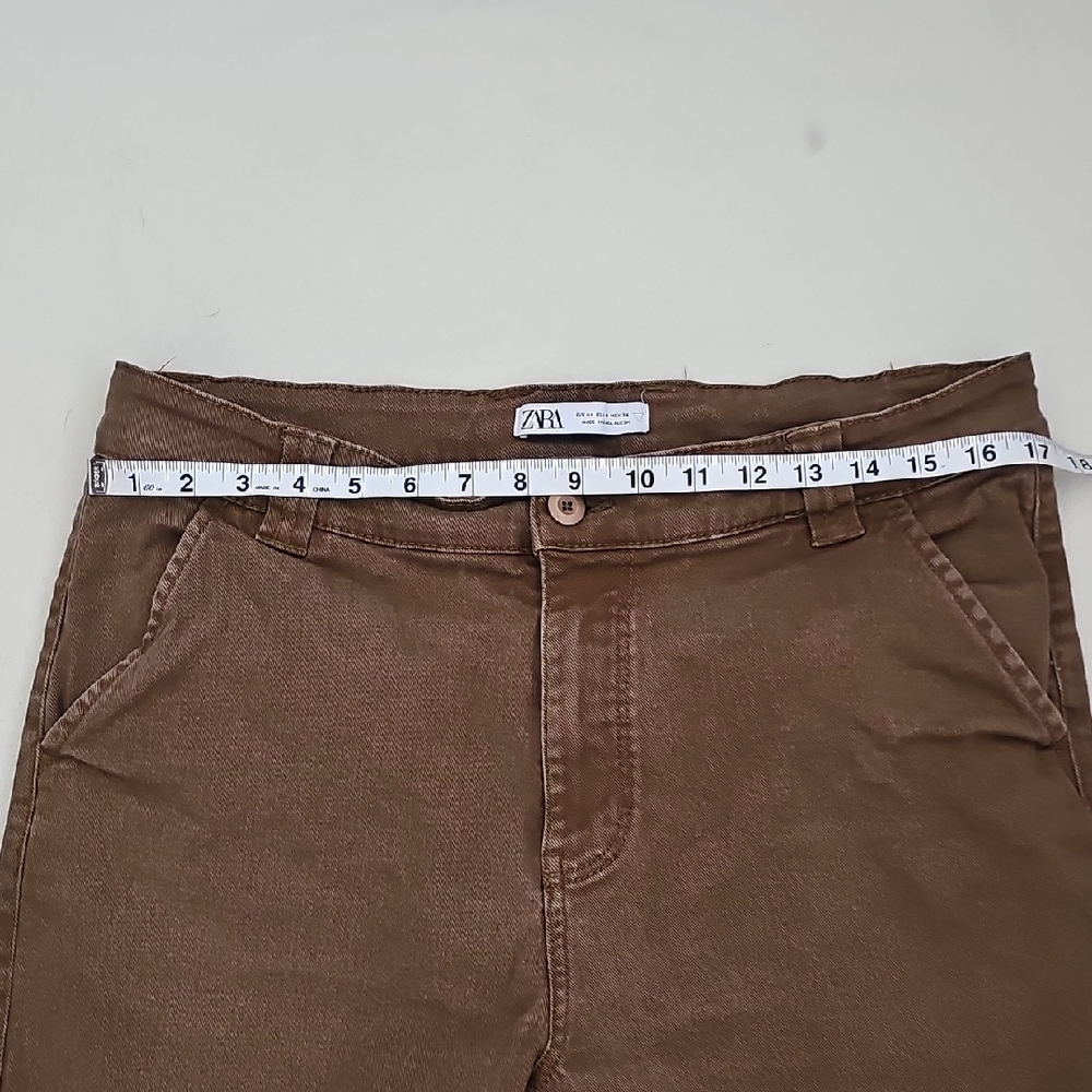 Zara Jeans Shorts Mens STRETCH Size 34. Brown Color. - Picture 7 of 9